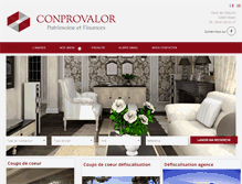 Tablet Screenshot of conprovalor-immobilier.com